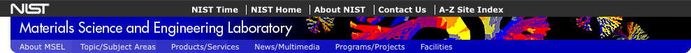 NIST/MSEL nav links